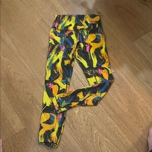 lululemon athletica Kids Leggings - Yellow and Blue Abstract